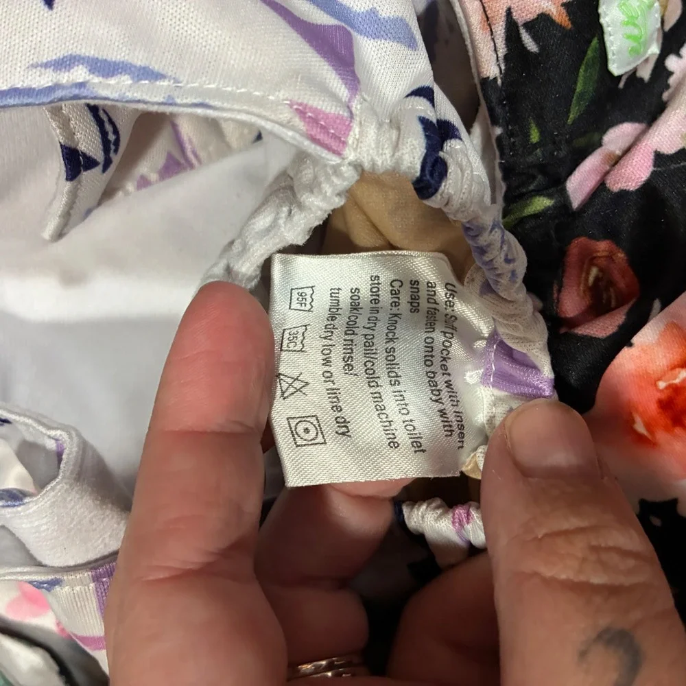 Nora's Nursery Alvababy Wegreeco Pocket Diapers Inserts Floral Cactus Lot OS